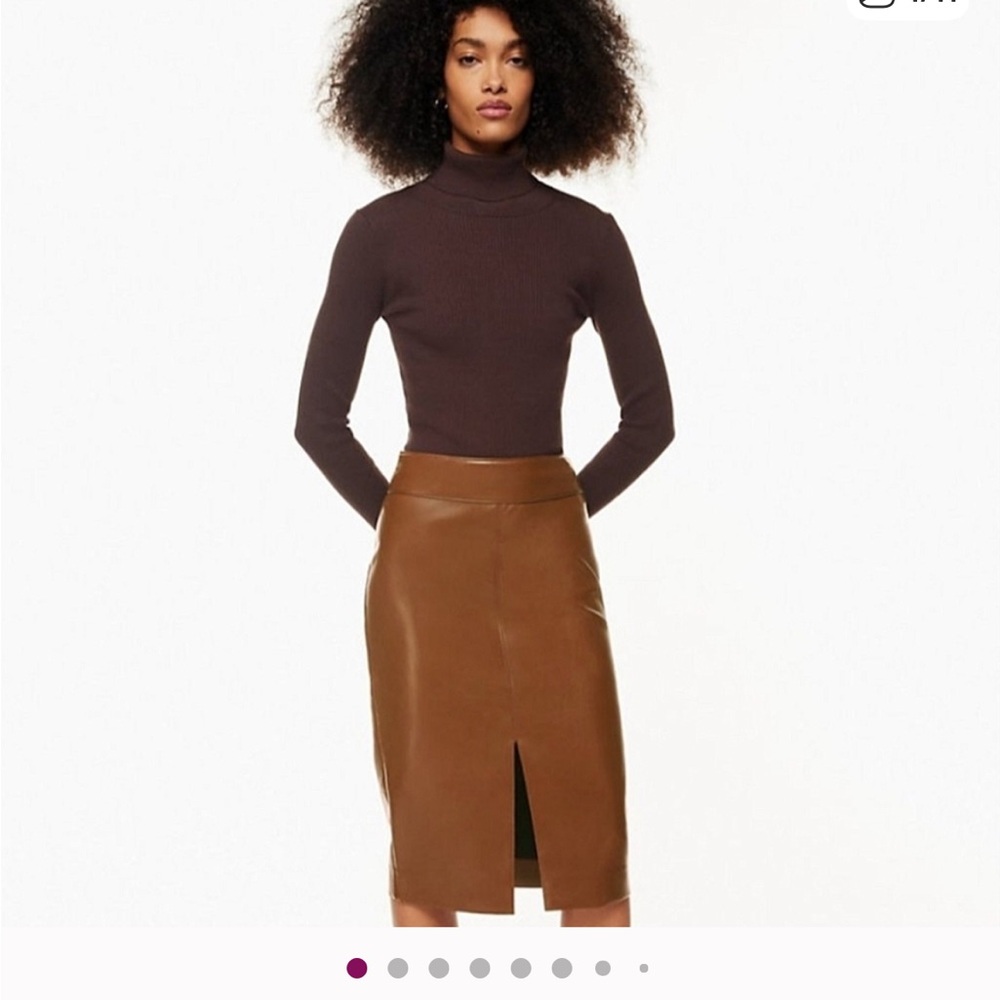 Aritzia Pegu Pencil Skirt vegan leather